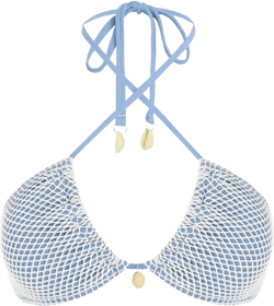 ZAFUL Women's Triangle Bikini Top Multiway Fishnet Tie Back Bandeau Halter String Bikini Swimsuit Bathing Suit : Clothing, Shoes & Jewelry