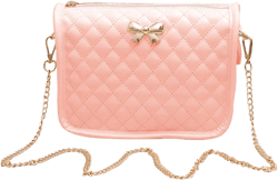 Hanbella Crossbody Purse for Women - Cute Quilted Leather Shoulder Bag with Gold Chain Strap for Teen Girls - Womens Clutch 3-1 Quilted Light Pink