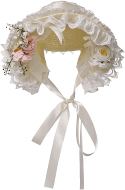COSDREAMER Girls Women Victorian Bonnets Lace Flowers Tea Party Hats White