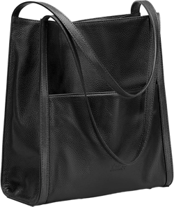 Kattee Leather Tote Shoulder Bag for Women, Leather Purse and Handbags Medium Size