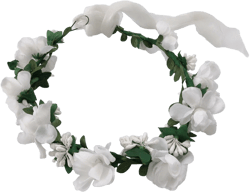 Women White Flower Girl Rustic bride Hair Head Headband Crown Garland Wreath