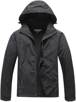 Women's Outdoor Waterproof Rain Jacket Softshell Raincoat with Hooded Lightweight Windbreaker for Hiking