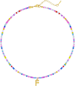 Beaded Necklace Initial Necklaces for Women Dainty Pendant Letter Necklace Choker Necklace