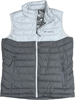 Columbia Mens White Out Omni-Heat Puffer Vest (US, Alpha, Large, Regular, Regular, Dark Grey/Light Grey 026)
