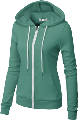 H2H Women's Slim Fit Zip Up & Pullover Hoodie Lightweight Long Sleeve Kangaroo Pocket Basic Casual Sweatshirt Large Cwohol030-sage