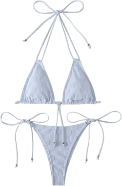 Bikini Sets for Women Push up Halter Backless V Neck String Thong High Cut Bathing Suits Sexy Cheeky Ladies Swimsuits