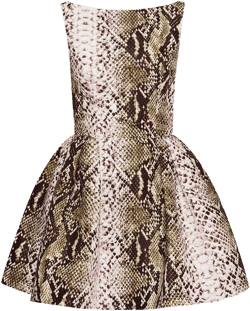 Snake Faille Cocktail Dress