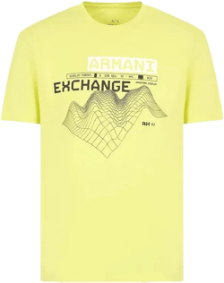 Armani Exchange Men's Regular Fit Cotton Digital Graphic Logo Tee