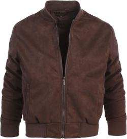 Gioberti Men's Faux Suede Bomber Jacket with Warm Light Inner Padding X-Small Brown