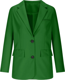Blazers for Women Casual Open Front Long Sleeve Work Office Blazer Jacket Fashion Button Lapel Blazer with Pockets Small 01 Green