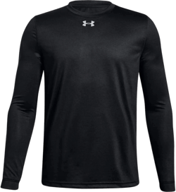 Under Armour Boys' Locker Tee Long-Sleeve T-Shirt Black (001)/ Metallic Silver Large