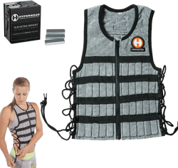 Hyperwear Hyper Vest PRO Weighted Vest Men and Weight Vest Women, Performance Stretch Wicking Fabric, Thin Adjustable Weighted Vest, Pre-loaded with Smallest Steel Weights for Weighted Vests