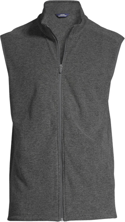 Lands' End Men's Thermacheck 100 Fleece Vest X-Large Iron Heather