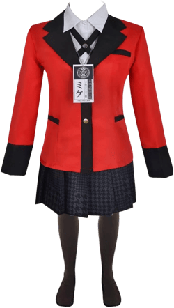Women Yumeko Jabami Cosplay Costume Yomoduki Runa Cosplay Costume School Uniform with Wigs with Accessories