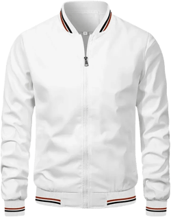 Fashion Jackets for Men Solid Color Casual Bomber Jackets