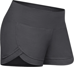 Women's Lightweight Running Shorts with Mesh Linner 3" WOD Workout Athletic Shorts for Women with Phone Pocket Small Dark Gray