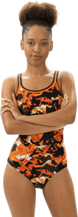 Dolfin Women's XtraSleek Sonar Print DBX Back One Piece Swimsuit Sonar Red White Blue : Clothing, Shoes & Jewelry