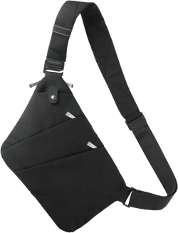 BROADREAM Personal Flex Bag for Men Women - Anti Theft Slim Crossbody Bag Sling Chest Backpack for Sport Travel Casual Hiking 2 Main Pockets - Large Rfid Blocking