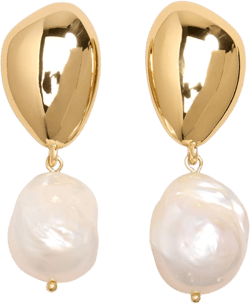 Telaio Pebble Pearl Earrings by Aureus + Argent