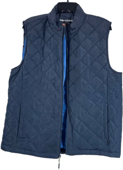 HAWKE & CO Men's Navy Quilted Lightweight Water-Resistant Vest SZ L