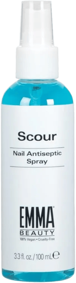 EMMA Beauty Scour Nail Antiseptic Spray, Nail Surface Cleanser and Cleaning Solution, 12+ Free Formula, 100% Vegan & Cruelty-Free, 3.3 oz. 3.3 Fl Oz (Pack of 1)
