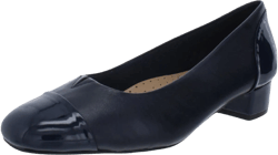 Trotters Women's Daisy Pump 10.5 Navy Leather/Patent Leather