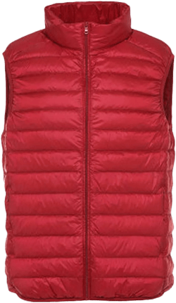 Flygo Men's Outdoor Lightweight Packable Puffer Vest Sleeveless Casual Work Down Vests Medium Red