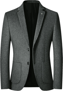 Mens Wool Blend Blazer Jacket Lightweight Herringbone Tweed Blazer Wedding Prom Dinner Two Button Casual Sport Suit Coat Large G#grey