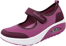 Generic Women's Walking Shoes,Orthotic Walking Sneakers Wide Width Non-Slip Adjustable Breathable Comfortable Lightweight Shoes 6.5 B1