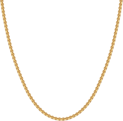 OCHCOH 925 Sterling Silver Clasp 2mm2.53mm Gold | Silver Box Chain for Men Women Silver Chain Necklace for Men Women 16, 18, 20, 22, 24, 26, 30 Inch 16 2mm Cable Box Chain Gold