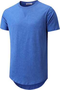 Mens Hipster Crewneck tee Shirts Hip Hop Premium Cotton Casual Stylish Fitted Short Sleeve for Men Blue XXL