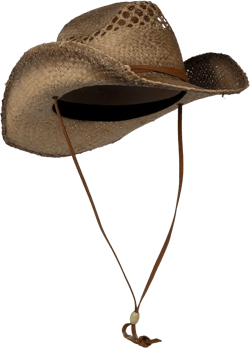 TOP HEADWEAR Women's Raffia Cowboy Hat - Western Raffia Outback Widebrim with Leather Chin Cord