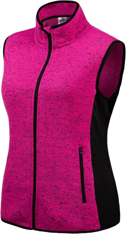 ANIVIVO Golf Vests for Women Thermal Sleeveless Vests Outerwear with Pockets& Women Fleece Vest Lightweight Rose X-Large