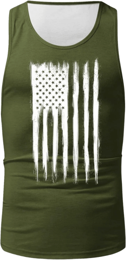 Men Tank Tops Flag Spring Beach Casual Neck Men O Blouse Printed Tank Men's Tank Tops Men Tank Top Tanktops Men Mens XX-Large 1-army Green