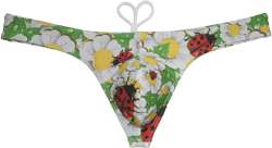 OROCOJUCO Sport Mens Print Thong Swimsuit Contour Pouch Bikini Swimwear Board Surf Short Trunks Swim Tangas Small Ladybird