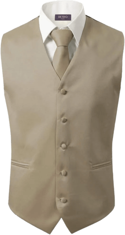 3 Pcs Vest + Tie + Hankie Pink Fashion Men's Formal Dress Suit Waistcoat 3X-Large Beige