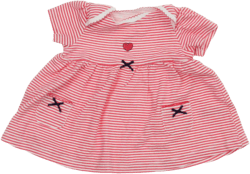 Pre-Owned Little Me Girls Red | Stripes Dress size: 3 Months (Good)