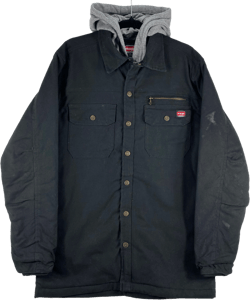 Wrangler Black Double Layer Heavy Denim Jacket Size S