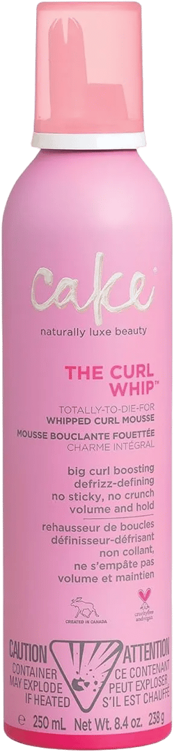 Cake Beauty Whipped Curl Defining & Volumizing Mousse – Aloe Vera Vitamin E for Flexible Hold - Vegan No Heat Curls Wavy Curly Hair Sulfate Cruelty Free Products For Women Aloe 8.4 Fl Oz (Pack of 1)