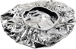 6Pcs Aluminum Foil Baking Oil Hair Caps Waterproof Dustproof Nourishing Hair Dye Cap Elastic Salon Spa Shower Cap for Women and Men (Silver)