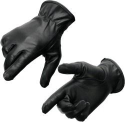 Milwaukee Leather SH886 Women's USA Deerskin Black Leather Unlined Lightweight Motorcycle Rider Gloves Small