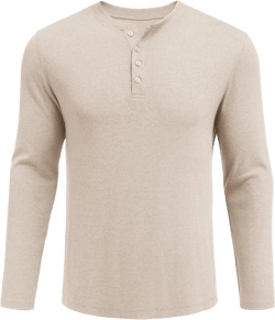 COOFANDY Mens Henley Shirts Long Sleeve Lightweight Buttons T-Shirts Casual Basic Pullover Top