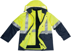 Winning Spirit Hi Vis 3 in 1 Rain Jacket with Reversible Safety Vest (SW20A)