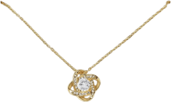 Personalized Titi Necklace From Niece Nephew I've Loved You My Whole Life Floral Titi Birthday Mothers Day Christmas Customized Message Card Love Knot 18K Yellow Gold Titi 245