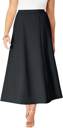 Roaman's Women's Plus Size Bend Over A Line Skirt