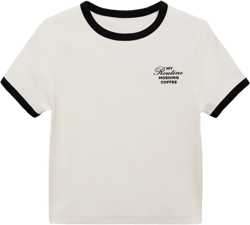 Contrast print T-shirt