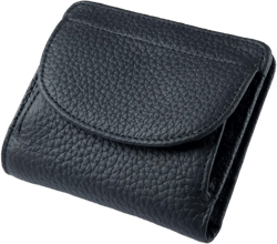 boshiho RFID Blocking Wallet for Women, Small Genuine Leather Bifold Pocket Card Case with ID Window (A-Black)