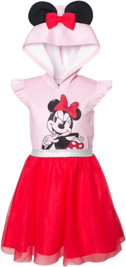 Disney Minnie Mouse Big Girls Mesh Cosplay Tulle Dress Pink 10-12