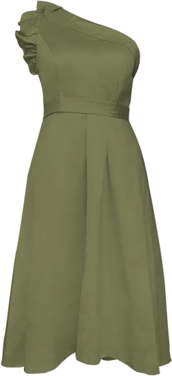Womens One Shoulder High Low Elegant Evening Gown with Pocket Satin A Line Formal Midi Wedding Guest Dress 18 Plus Dark Pea Green