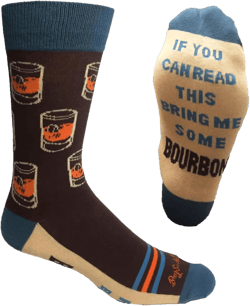 If You Can Read This Bring Me Some Bourbon Men's Socks | Bourbon Gift for Men Funny Novelty Fashion Dress Socks | Unique Gifts for Bourbon Whiskey Lovers